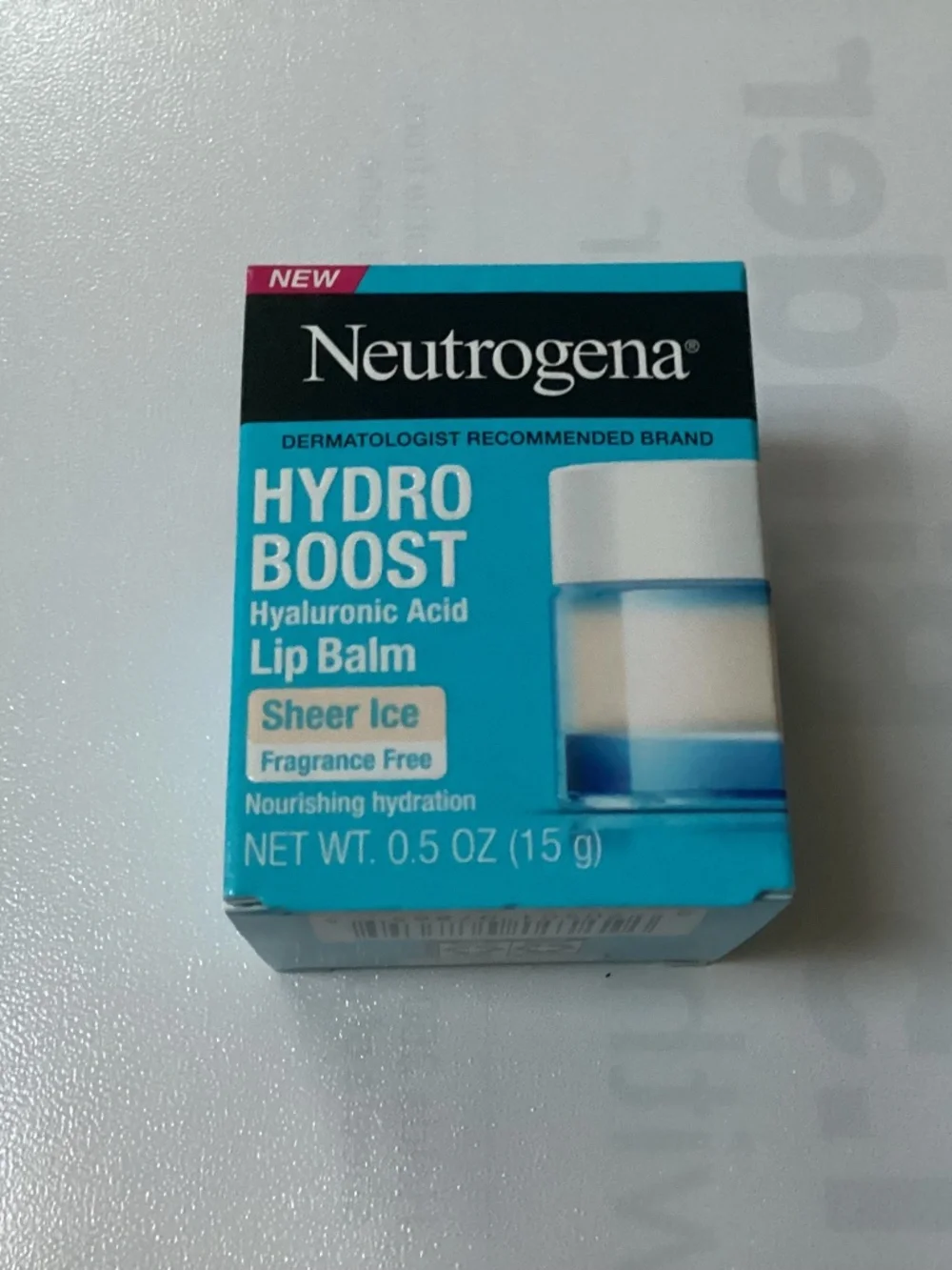 Neutrogena Hydro Boost Hyaluronic Acid Lip Balm Sheer Ice Fragrance Free 15g